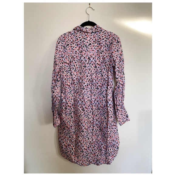 Monki Smudge Print Shirt Dress | Size XS - Picture 2 of 8